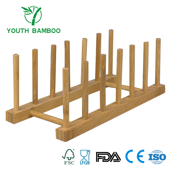 Bamboo Dish Plate Drying Rack 