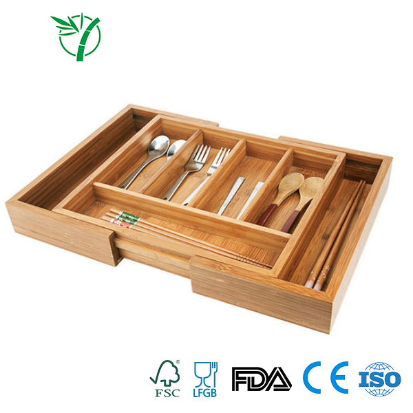 Cutlery Bamboo Container Box