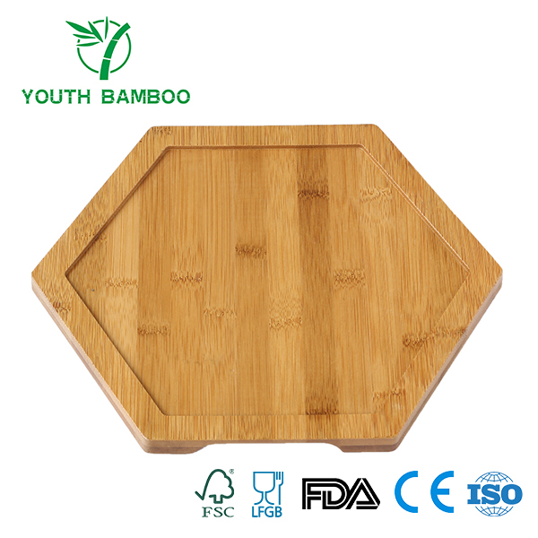 Bamboo Hexagon Serving Tray