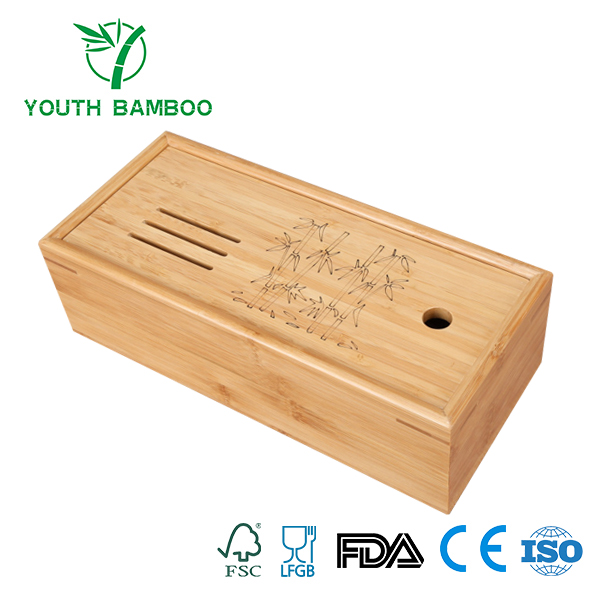 Bamboo Wire Container Box 