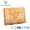 Bamboo Foldable Book Stand With Hollow Pattern 